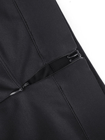 Larisa - Waist Trimming Straight-leg Pants with Built-in Shaping Shorts